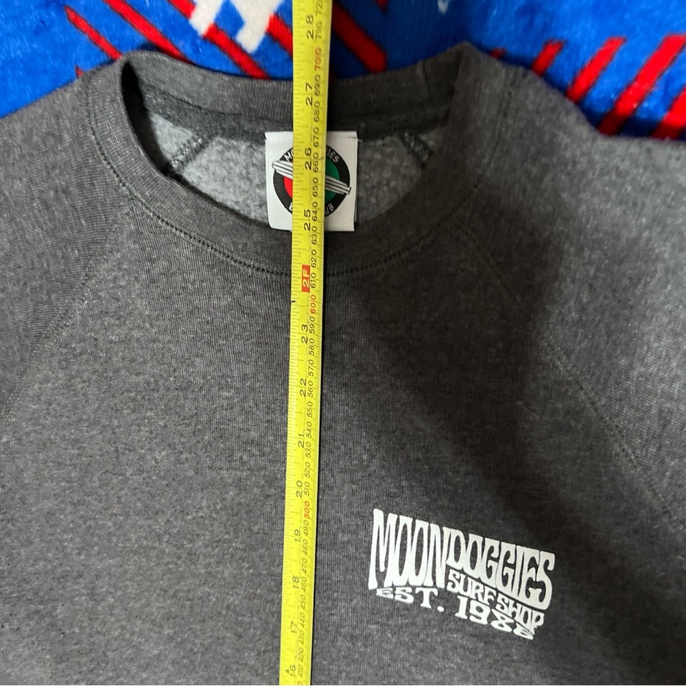 Moondoggies Surf Shop California Gray Sweater MoonDoggies Moon Doggies Medium - Picture 10 of 12